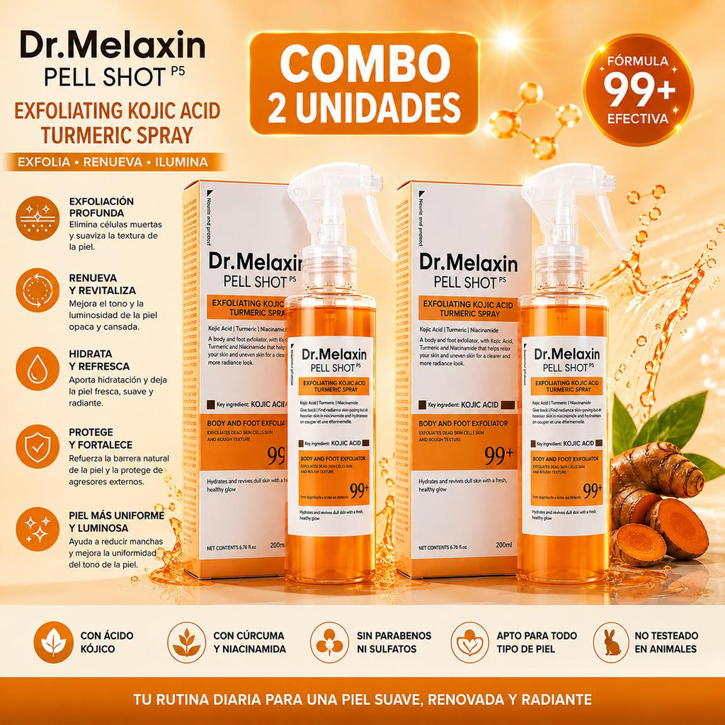 Exfoliante Melaxin - Para Aclarar Partes Oscuras - Fórmula Cúrcuma