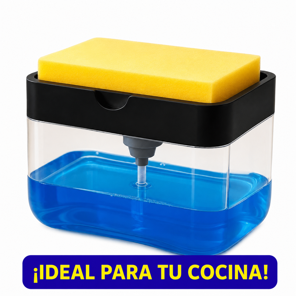 🧼 Dispensador de Jabón 2 en 1 + Esponja