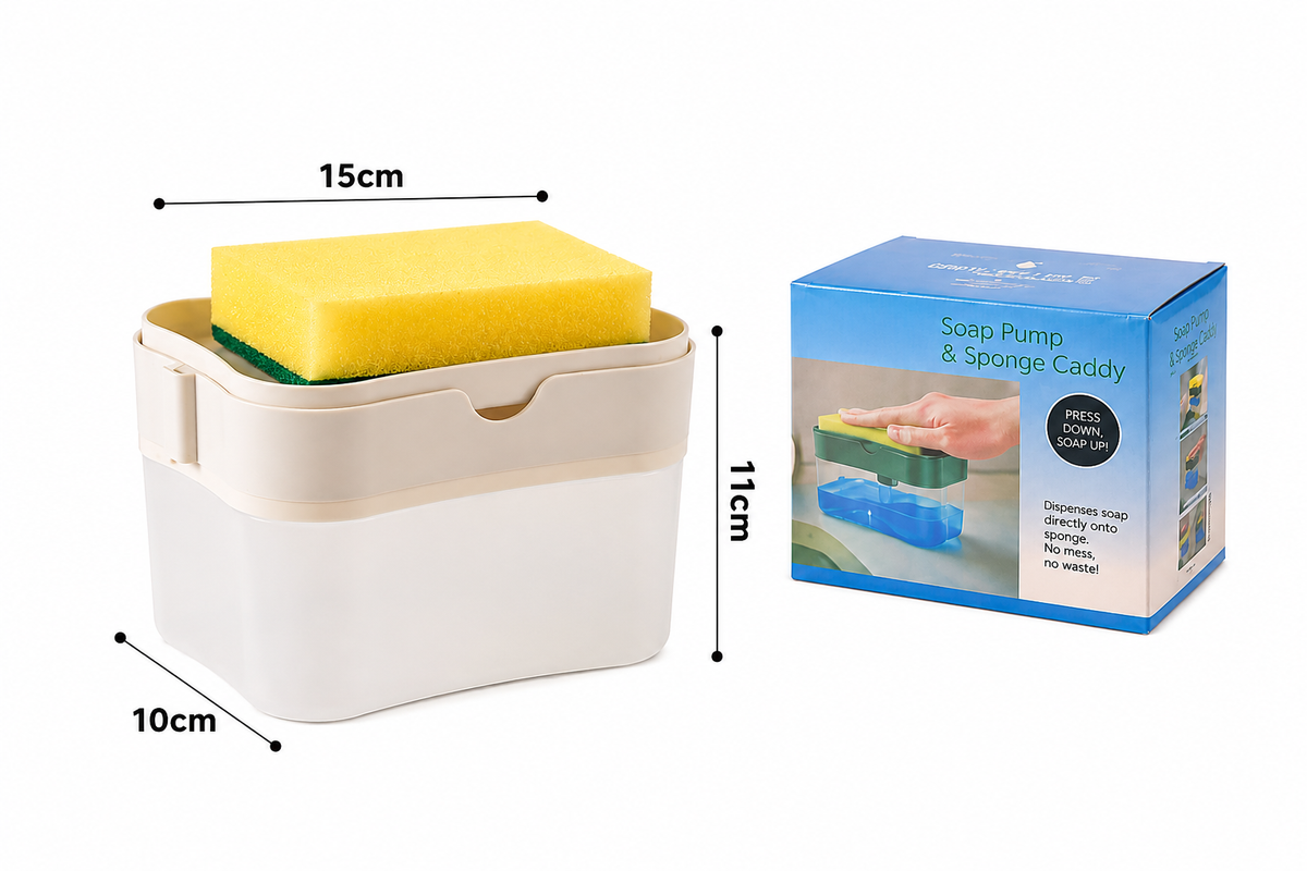 🧼 Dispensador de Jabón 2 en 1 + Esponja