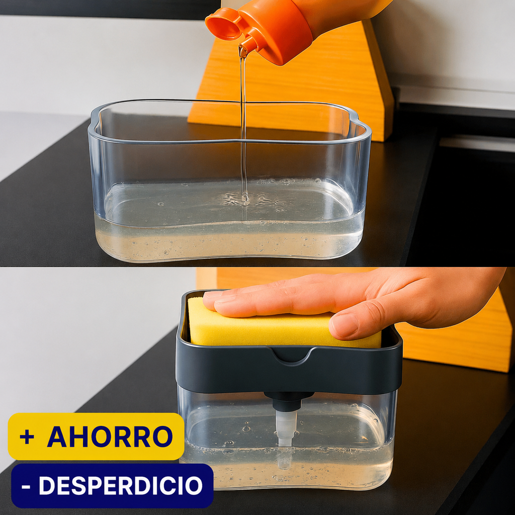 🧼 Dispensador de Jabón 2 en 1 + Esponja