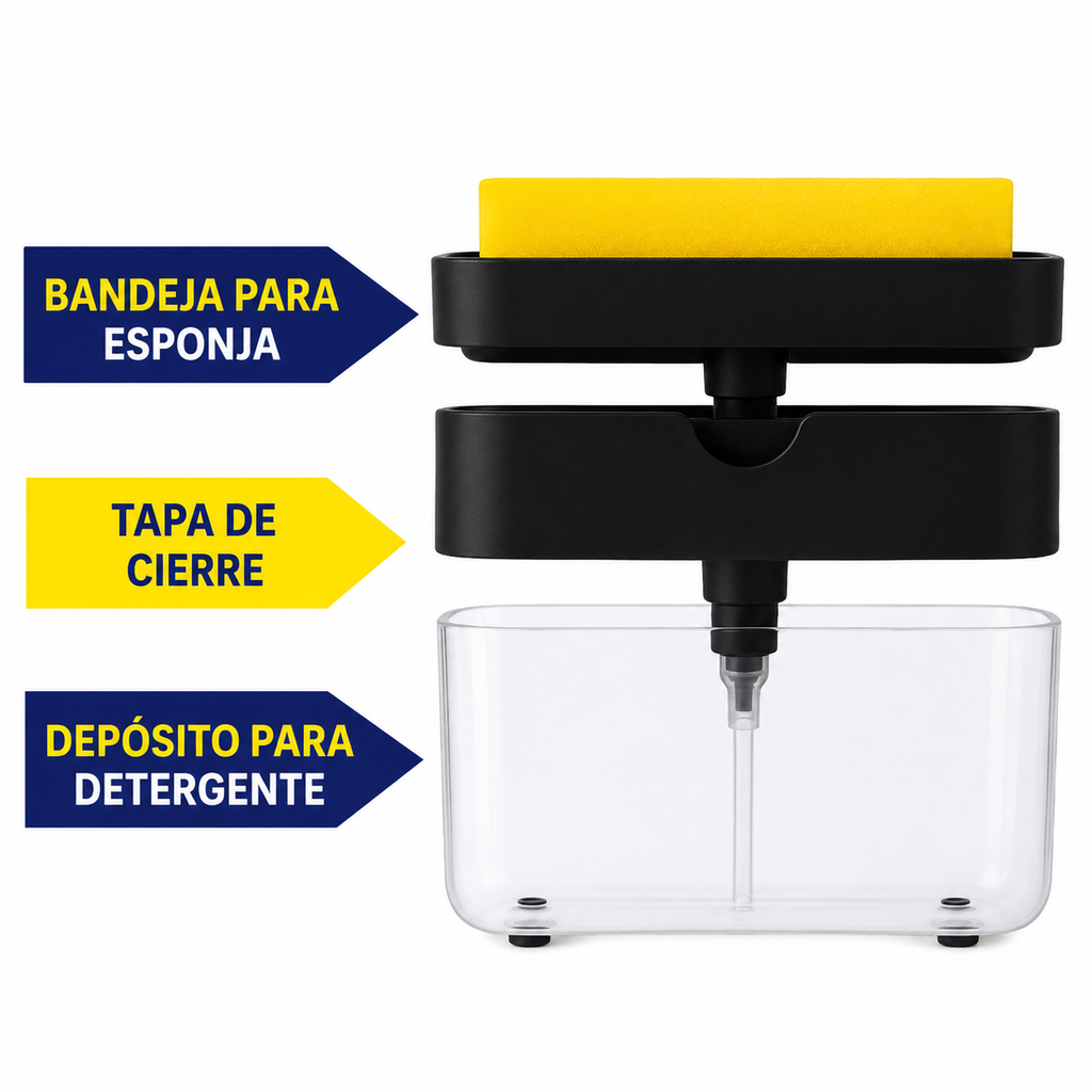 🧼 Dispensador de Jabón 2 en 1 + Esponja