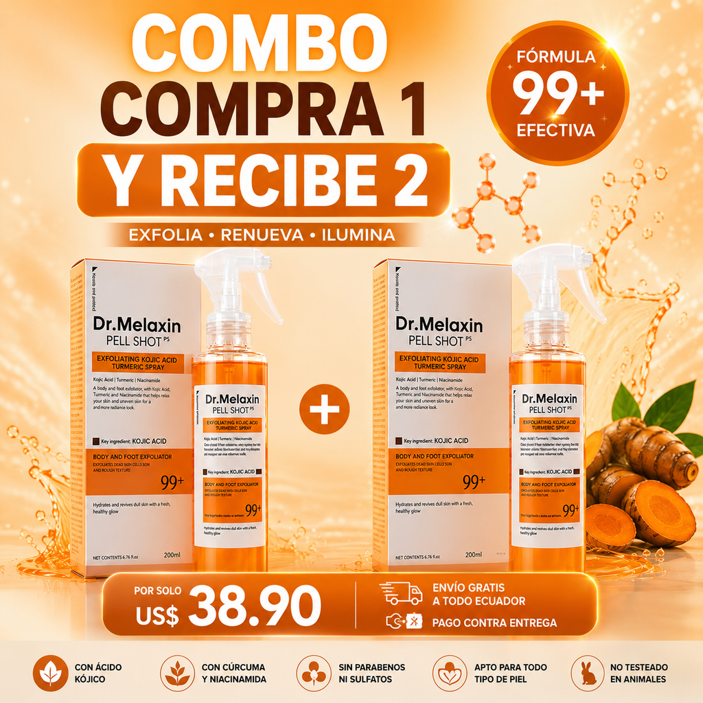 Exfoliante Melaxin - Para Aclarar Partes Oscuras - Fórmula Cúrcuma